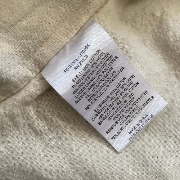 🌿Pendleton Women’s Whiskey Brown Canvas Field Pocket Button Jacket XL - Picture 5 of 8